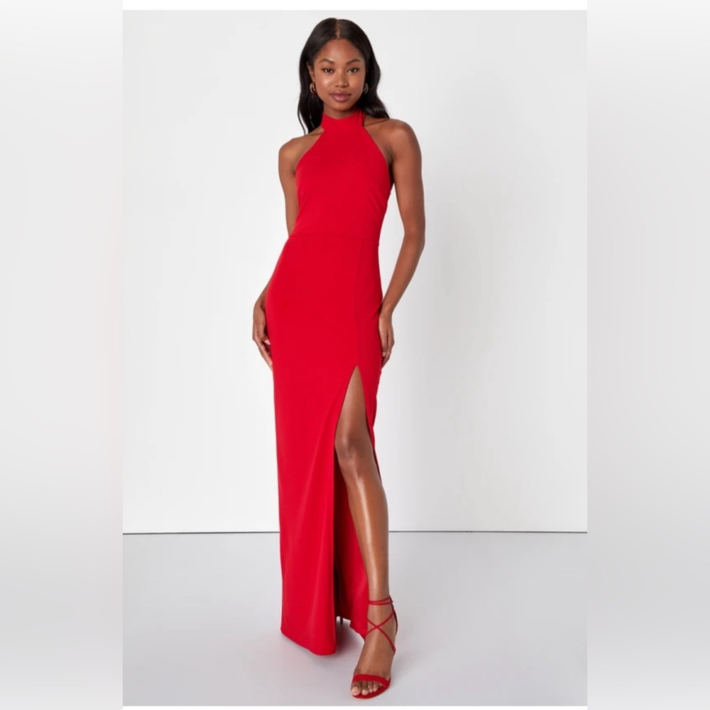 Lulus burgundy maxi dress